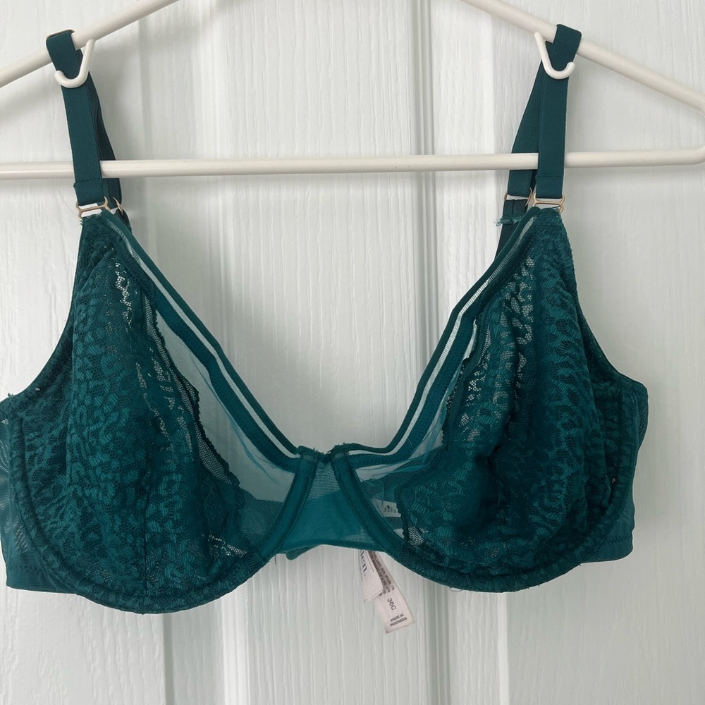 Jade, sheer cheetah print, 36C bra